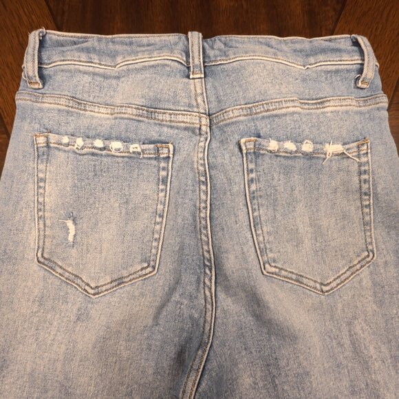 WOMENS VERVET LOS ANGELES DENIM LIGHT MEDIUM WASH JEANS WITH RAW HEM - Picture 6 of 7